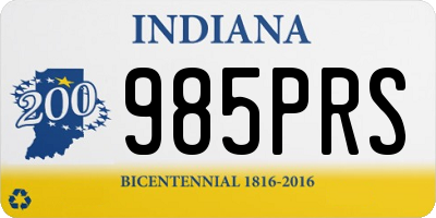 IN license plate 985PRS