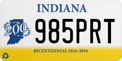 IN license plate 985PRT