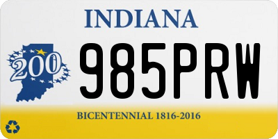 IN license plate 985PRW