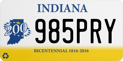 IN license plate 985PRY