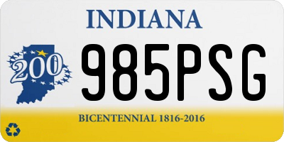 IN license plate 985PSG