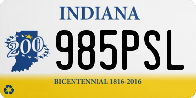 IN license plate 985PSL