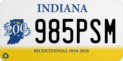 IN license plate 985PSM