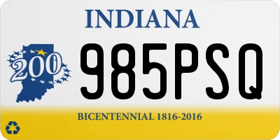 IN license plate 985PSQ