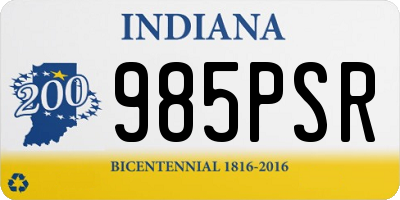 IN license plate 985PSR