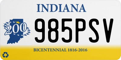 IN license plate 985PSV