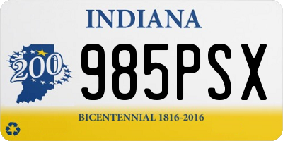 IN license plate 985PSX