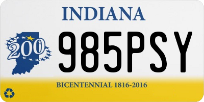 IN license plate 985PSY