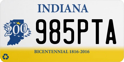 IN license plate 985PTA