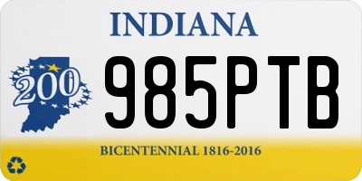 IN license plate 985PTB