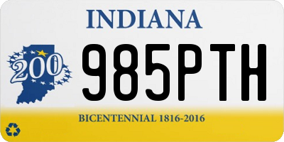 IN license plate 985PTH