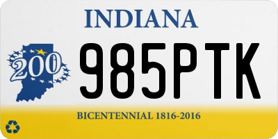 IN license plate 985PTK