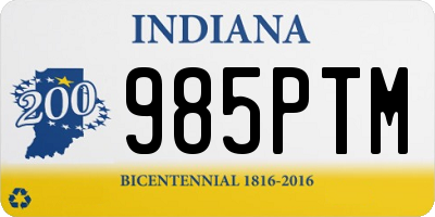 IN license plate 985PTM