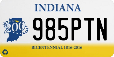 IN license plate 985PTN