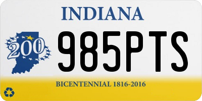 IN license plate 985PTS