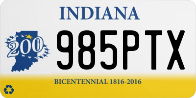 IN license plate 985PTX