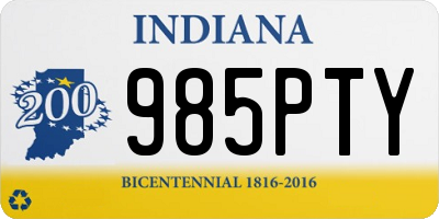 IN license plate 985PTY