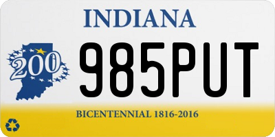 IN license plate 985PUT