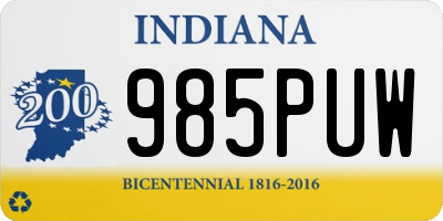 IN license plate 985PUW