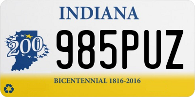 IN license plate 985PUZ