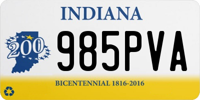 IN license plate 985PVA