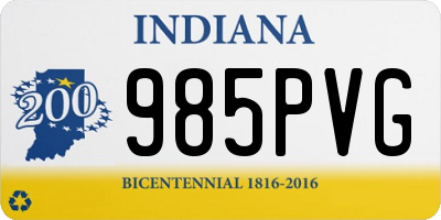 IN license plate 985PVG