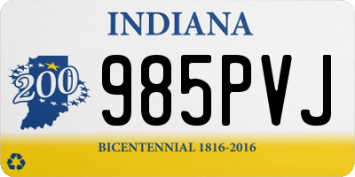IN license plate 985PVJ