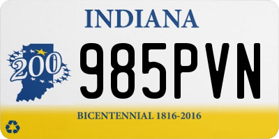 IN license plate 985PVN