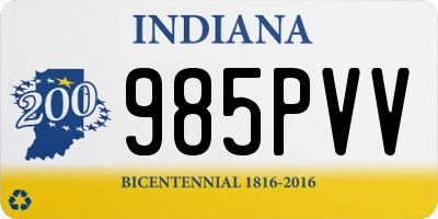 IN license plate 985PVV