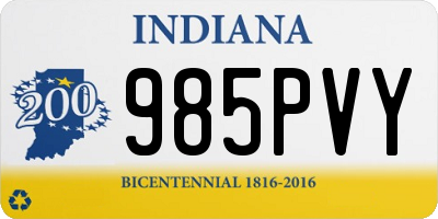 IN license plate 985PVY