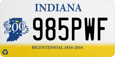 IN license plate 985PWF