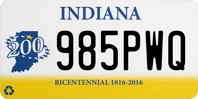 IN license plate 985PWQ