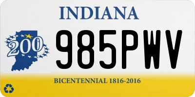 IN license plate 985PWV