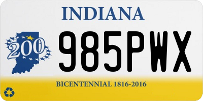 IN license plate 985PWX