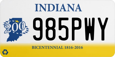 IN license plate 985PWY