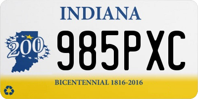 IN license plate 985PXC