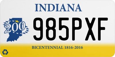 IN license plate 985PXF