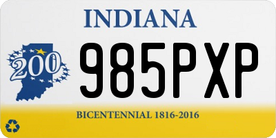 IN license plate 985PXP