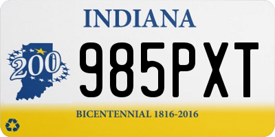 IN license plate 985PXT