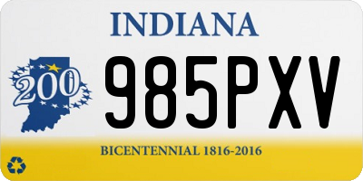 IN license plate 985PXV