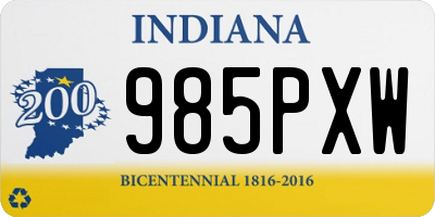 IN license plate 985PXW