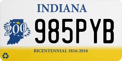 IN license plate 985PYB