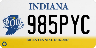 IN license plate 985PYC