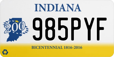 IN license plate 985PYF