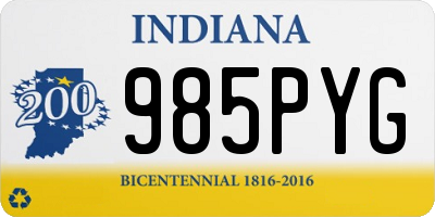IN license plate 985PYG