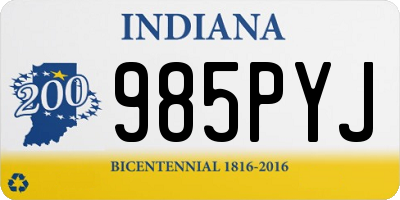IN license plate 985PYJ