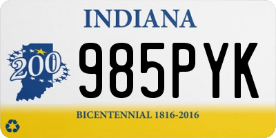 IN license plate 985PYK