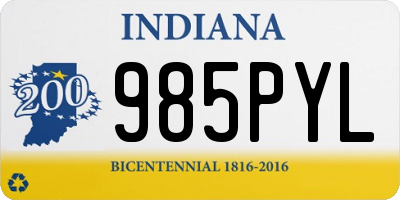 IN license plate 985PYL