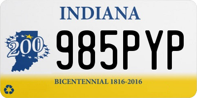 IN license plate 985PYP