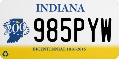 IN license plate 985PYW